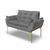 Imagem do Kit Namoradeira + Poltrona Luxo 12 Cores- Base Ferro Dourado