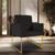 Kit 02 Poltronas Clínica Courino 3 Cores- Base Ferro Dourado