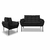 Kit Namoradeira + Poltrona 12 Cores Luxo - Base Ferro Preto - comprar online