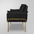 Kit 02 Poltronas Luxo Recepção 12 Cores - Base Ferro Dourado - loja online