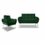Kit Poltrona + Namoradeira Luxo 12 Cores - Base Ferro Cinza - loja online