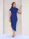 Vestido Midi Tubinho Fenda Oriental