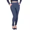 Calça Legging Xadrez Jacquard com Bolso