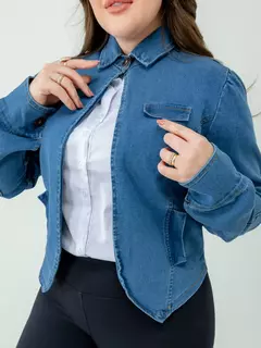 Jaqueta/Bolero Jeans Mangá Longa na internet