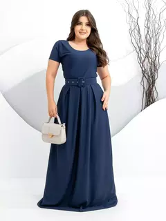 Super Liso com Manga Curta - Acompanha Cinto - Veste Pronto
