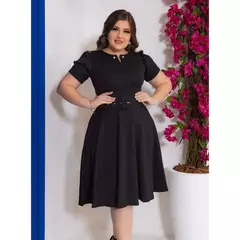 Vestido Pérola Preto - Acompanha Cinto - comprar online