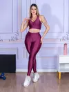 Calça Legging Fitness de Malhar 3D Cós Reto