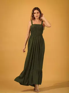 Imagem do Vestido Longo Com Alça Em Tiras De Amarrar