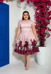 Vestido Midi Rosa Claro Escamas - Acompanha Cinto