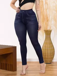 Calça Legging Fake Jeans Levanta Bumbum - comprar online