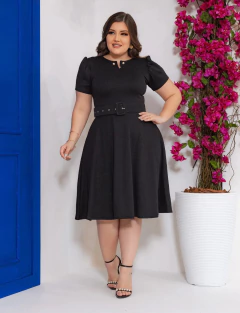 Vestido Pérola Preto - Acompanha Cinto na internet