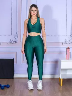 Calça Legging Fitness de Malhar 3D Cós Reto