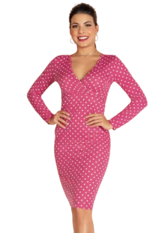 Vestido Curto Telminha Manga Longa na internet