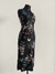 Vestido preto com flores - comprar online