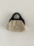 Bolsa de mão vintage com alça de madeira