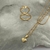 CONJUNTO COLAR SIMPLES E ANJO + ANEL ALLIANCE E ANEL ARO ABERTO - loja online