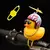 Bicicleta pequeno pato amarelo hélice capacete de pé pato quebrado vento - loja online