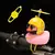 Bicicleta pequeno pato amarelo hélice capacete de pé pato quebrado vento - Como Compras