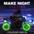 Noite luminosa brilhante motocicleta roda pneu válvulas tampas, Decors para Tra - loja online