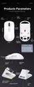 Mouse gamer Attack Shark x6 paw3395, mouse bluetooth, conexão de três modos, - comprar online