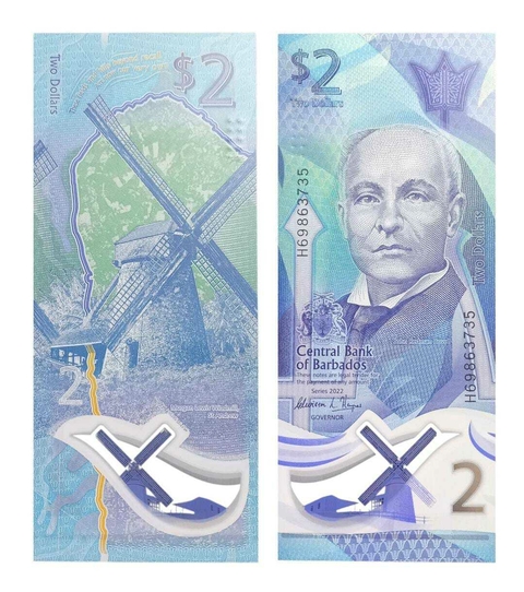Barbados, 2 Dólares 2022