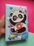 caderno urso panda almofada fecho magnético e folhas decoradas - La Doria Etc