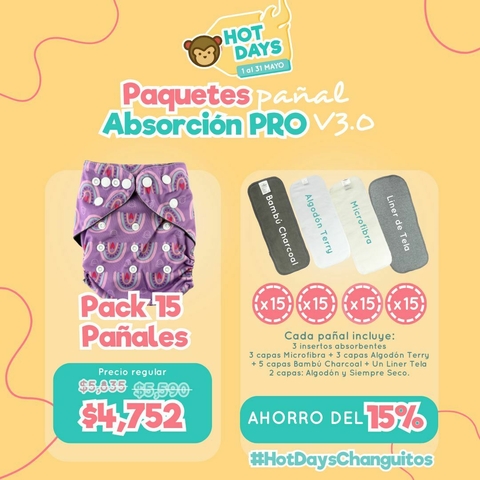 Pack 15 pañales Changuitos - comprar en línea