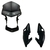 KIT CARENAGEM MASCARA E PAR LATERAL DO FAROL FAN 125 150 160 2014 A 2021 TITAN 150 14/15 PRETO
