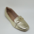 Sapatilha Mocassim Feminina Enfeite Corrente Dourada Delicada - comprar online