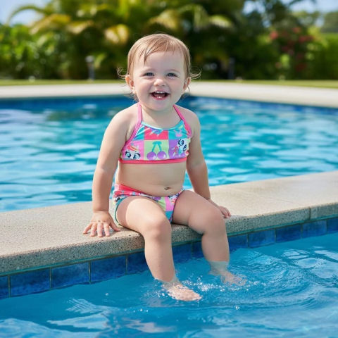 Biquíni Bebê Menina Unicórnio Cherry - comprar online
