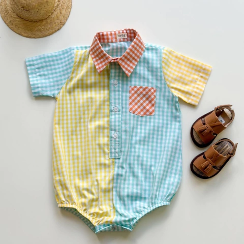 Romper menino Vichy Color