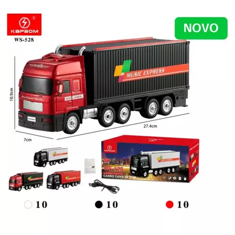 CX DE SOM BLUETOOTH CAMINHÃO WS-528 - comprar online