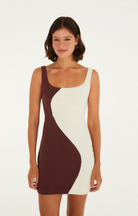 347695 VESTIDO CURTO PATCH ONDAS