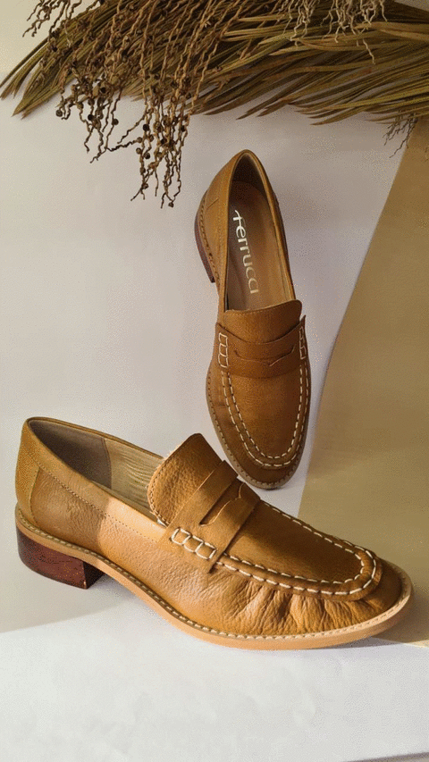 MOCASSIM COURO CARAMELO FERRUCCI - comprar online