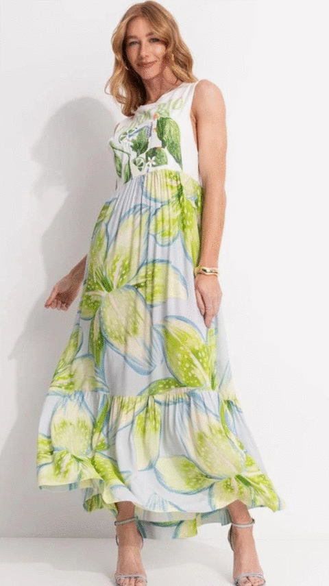 353126 VESTIDO MIDI MOJITO FARM RIO