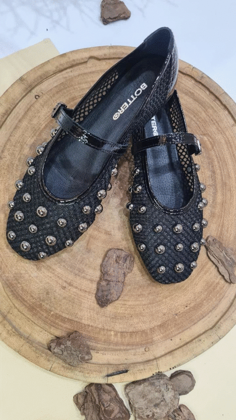 SAPATILHA COURO VERNIZ SHOW/TELA PTO/PTO 34