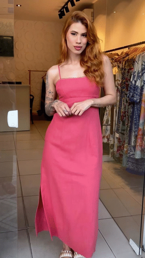 345890 VESTIDO RETO ALCINHAS