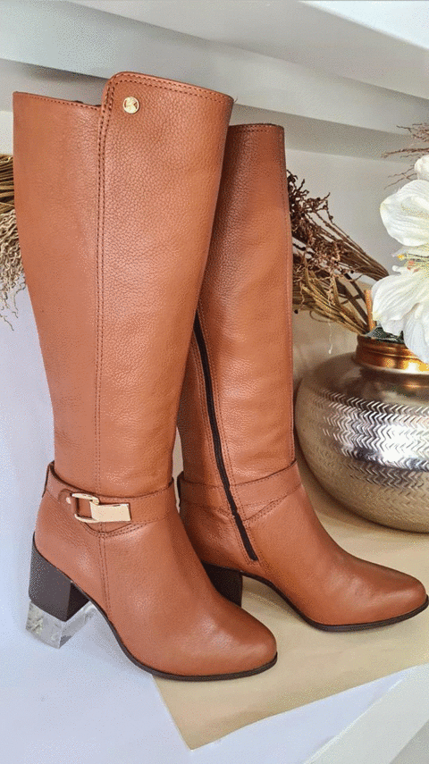 BOTA CANO LONGO COURO BURNISH CONHAQUE 25 35 - comprar online