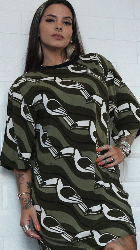 VESTIDO TSHIRT TUCANO GRAFICO - comprar online