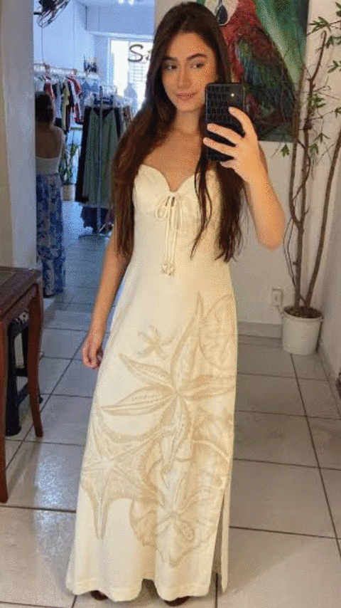 351018 VESTIDO LONGO MAR DE ESTRELAS