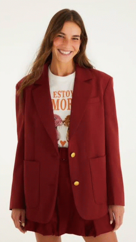 344479 BLAZER ALFAIATARIA LISO - comprar online