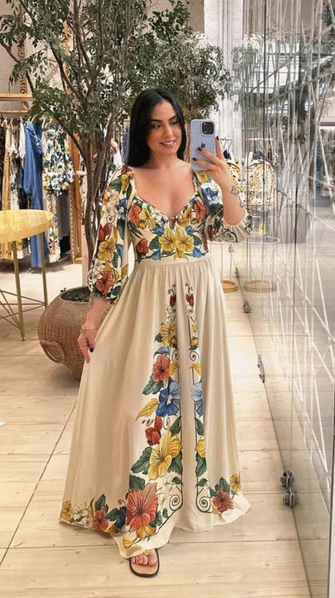 347882 VESTIDO LONGO MANGA TROLOCALZINHO LENCO - comprar online