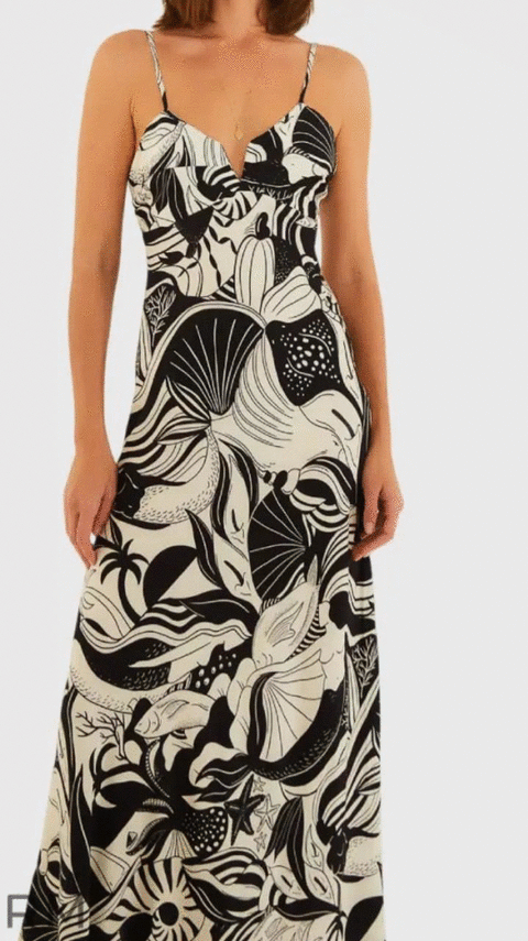 350732 VESTIDO ALCINHAS FESTA DE MAR E