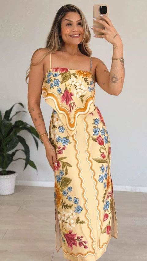 345556 VESTIDO MIDI FLORAL MARI