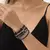 Pulsera Multicapas/ cuero sintético/ circones - comprar online