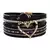Pulsera Multicapas/ cuero sintético/ circones