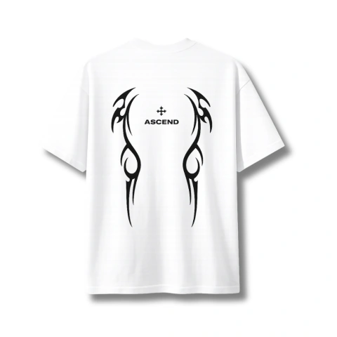 Remera oversize estampado blanco