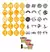 KIT STENCIL 20 PLANTILLAS 10CM + 3 PACK TAPONADORES ESPUMA SK28
