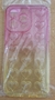 Funda iPhone 14 Pro Max Transparente con Corazones rosado y amarillo