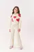 CONJUNTO INFANTIL MENINA BLUSÃO CORAÇÃO E WIDE LEG OFF WHITE MUNDO CINTI